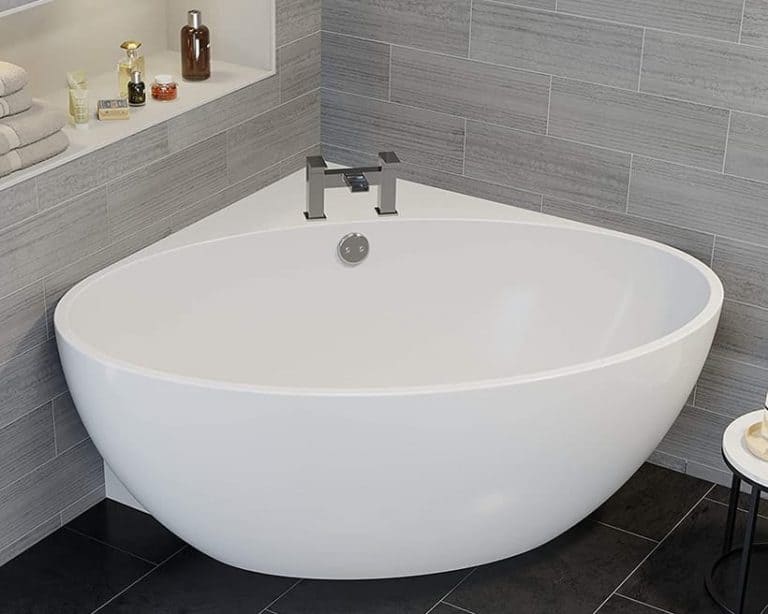 affine montpellier freestanding corner bath 1510mm